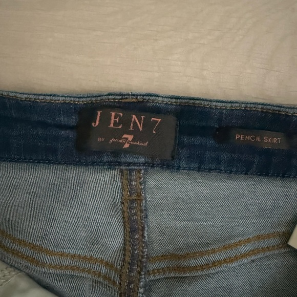 Jen 7 by 7 for all mankind, denim pencil skirt, twilight, size 0 - Picture 7 of 9